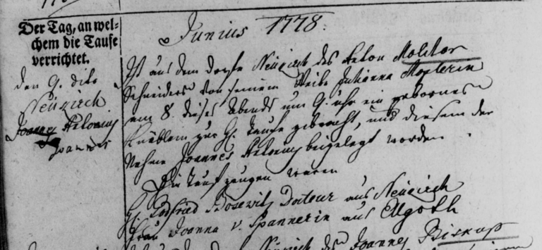 09 JUN 1778 Godfried Bosewitz