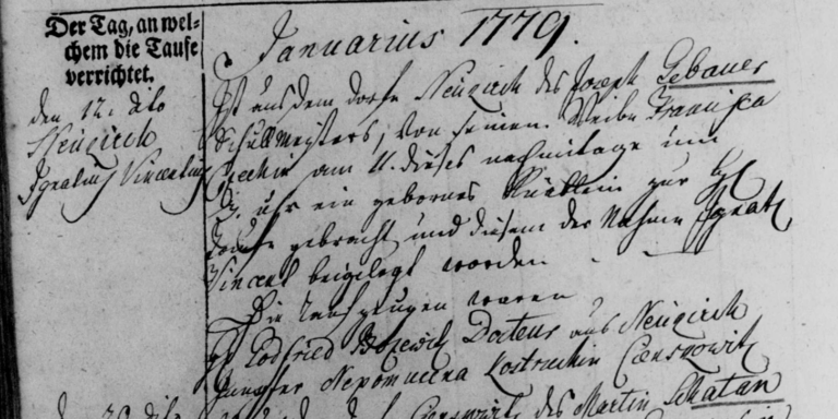 12 JAN 1779 Godfried Bosewitz