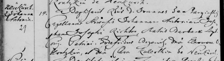 14 JUN 1756 Godefridus Bosewitz