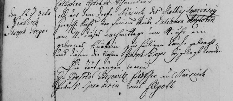 17 MAR 1770 Godefried Bozewitz