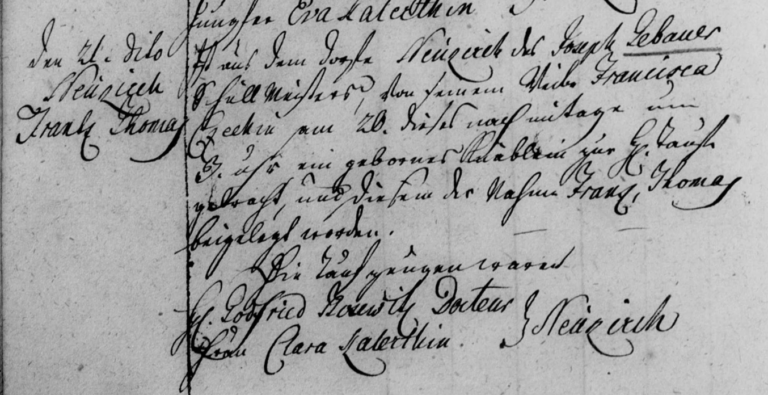 21 DEC 1776 Godfried Bosewitz
