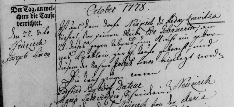 22 OCT 1778 Godfried Bosewitz