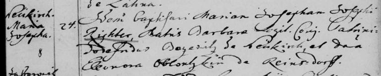 24 MAR 1754 Godefridus Bosewitz