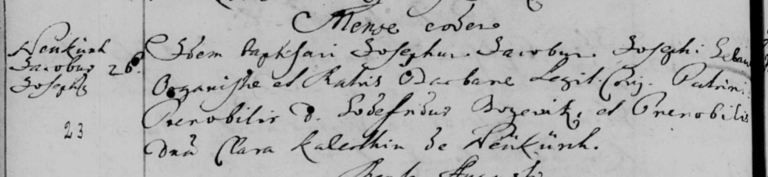 26 JUL 1758 Godefridus Bosewitz