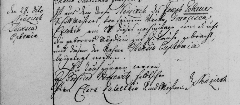 28 SEP 1774 Godfried Bosewitz